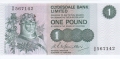 Clydesdale Bank Ltd 1963 To 1981 1 Pound,  1. 5.1972
